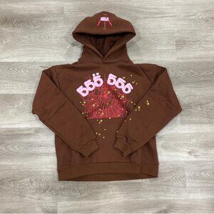 brown sp5der hoodie